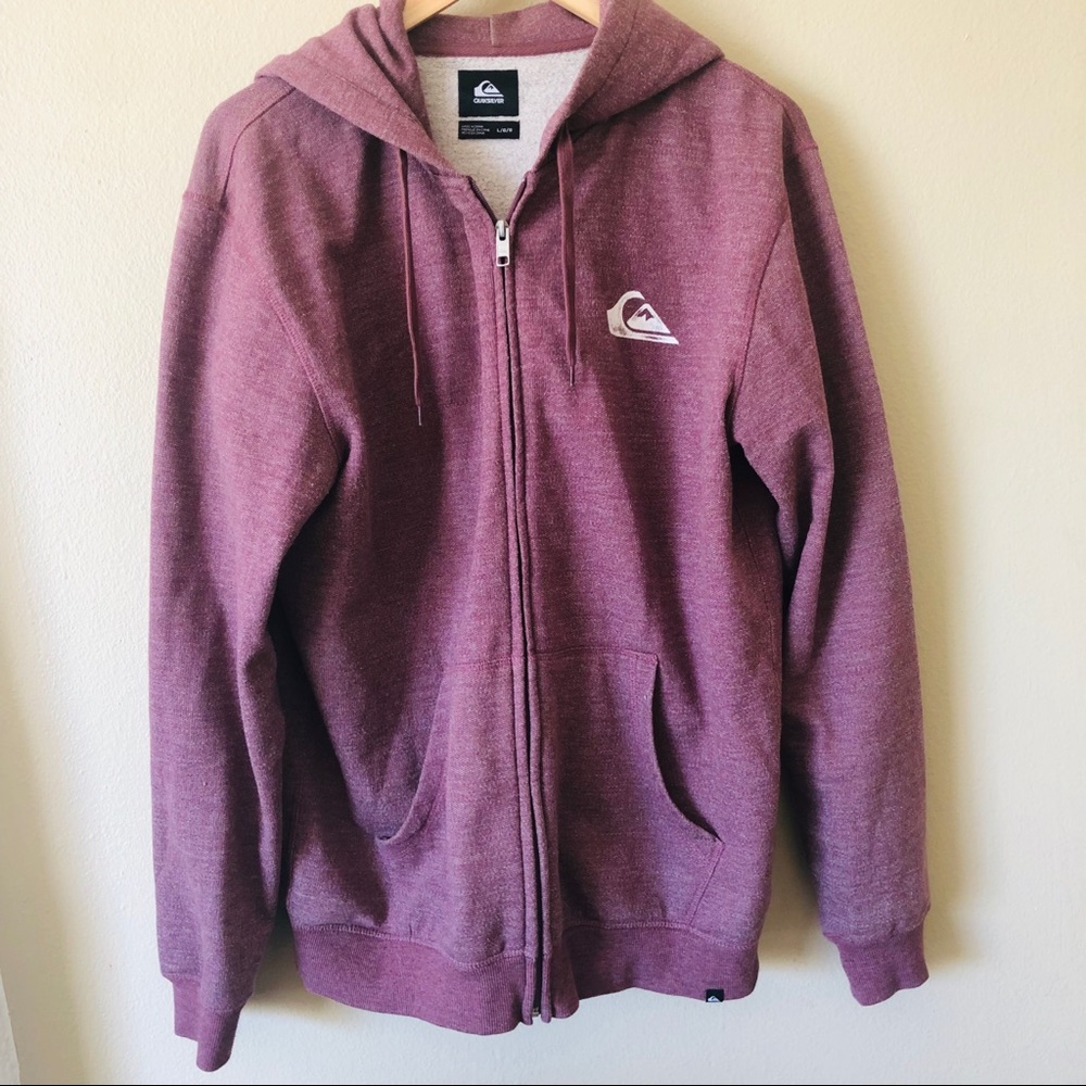 Quiksilver Men’s Washed Out Maroon Hoody Zip Up